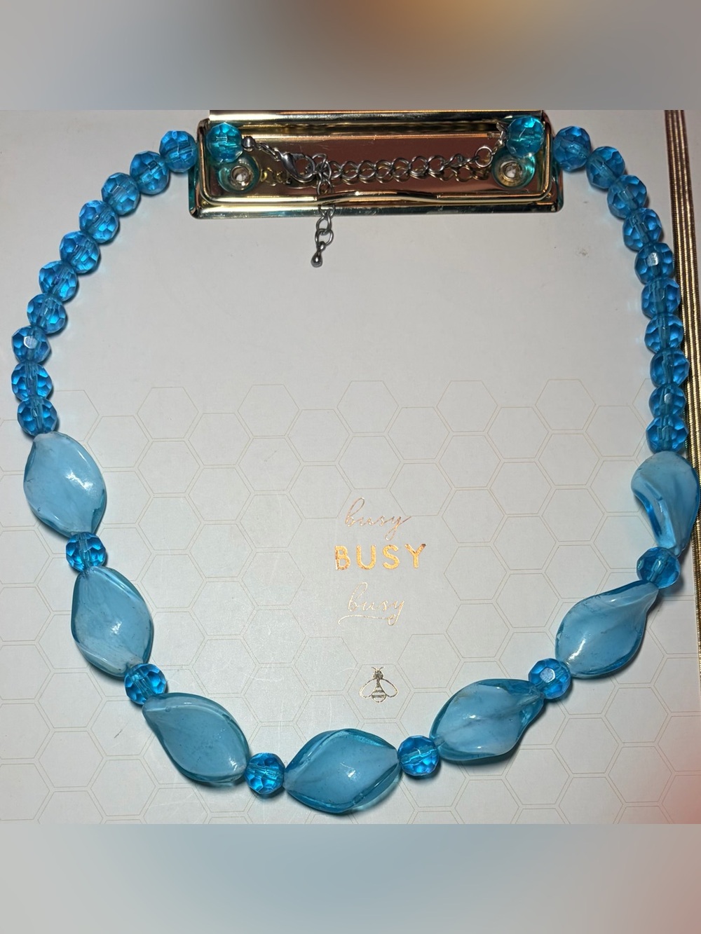 Light Blue Beaded Necklace